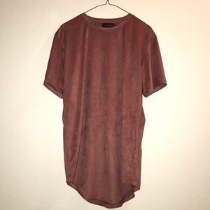 Men’s Suede Short Sleeve Shirt